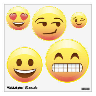 Bed Room Makeover Emoji Wall Decals Happy Emotions