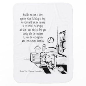 Bed time prayer very unique. baby blanket