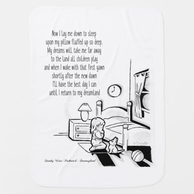 Bed time prayer very unique. baby blanket (Front)