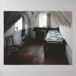 Bed, towel rail designed by Ford Madox Brown Poster