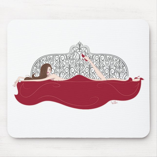 Bed White Mousepad (Front)