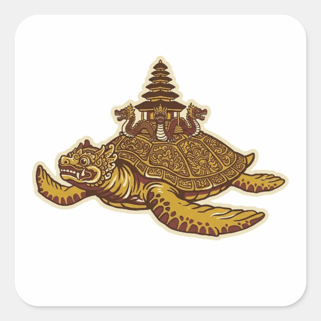 Bedawang Nala Square Sticker (Front)