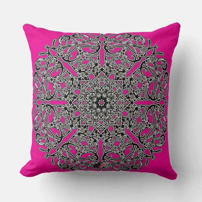 Bedazzle Octa Glyph Throw Pillow (Front)