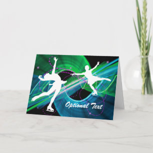 Bedazzled Ice Figure Skaters - Customizable Invitation