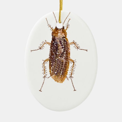 BEDAZZLED ROACH CERAMIC ORNAMENT