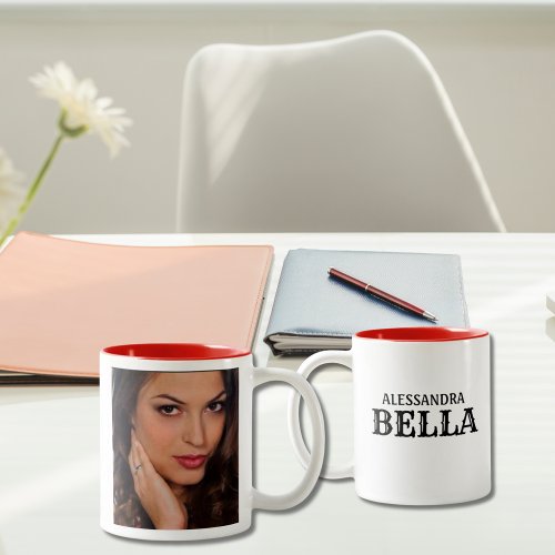 Bedda Bella SicilianItalian Beautiful Girl Photo  Two_Tone Coffee Mug