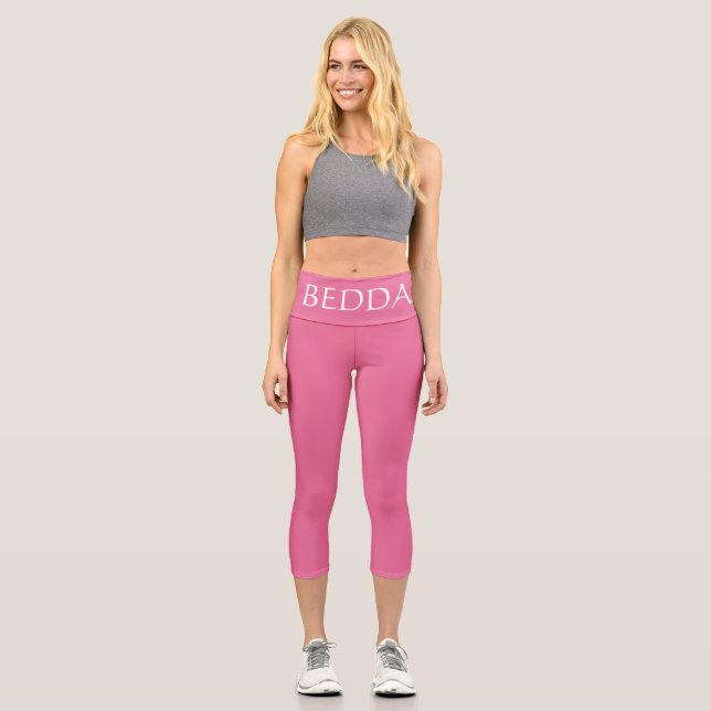 BEDDA Pink) Capri Leggings (Front)