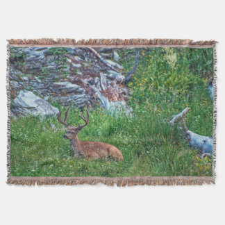 Bedded Buck Throw Blanket