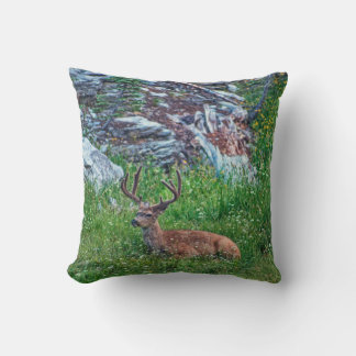 Bedded Buck Throw Pillow