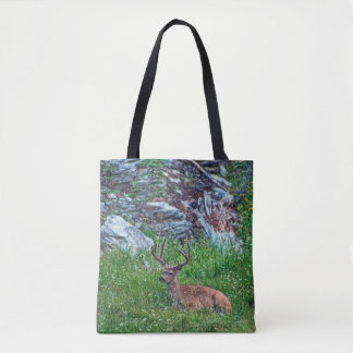 Bedded Buck Tote Bag