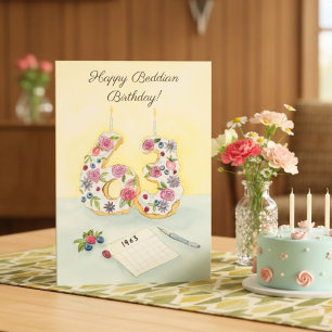 Beddian Birthday 2026, 63rd Birthday for 1963 Card