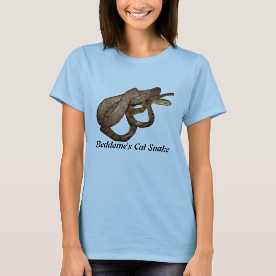 Beddome's Cat Snake Ladies Baby Doll T-Shirt
