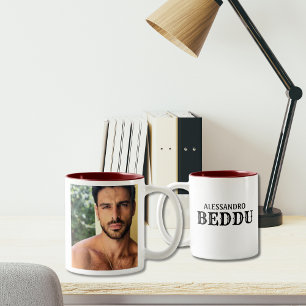 Beddu Bello Sicilian/Italian Handsome Guy Photo  Two-Tone Coffee Mug