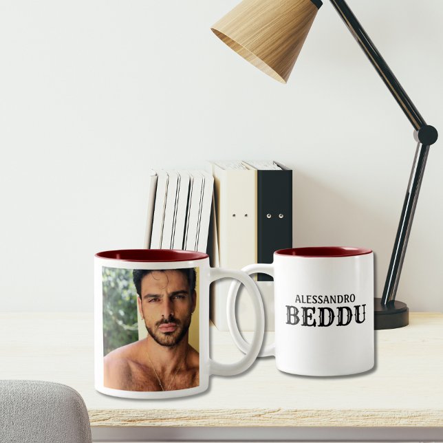 Beddu Bello Sicilian/Italian Handsome Guy Photo  Two-Tone Coffee Mug (Creator Uploaded)