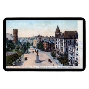 Bedford Ave., Brooklyn, NY 1906 Vintage Postcard Magnet