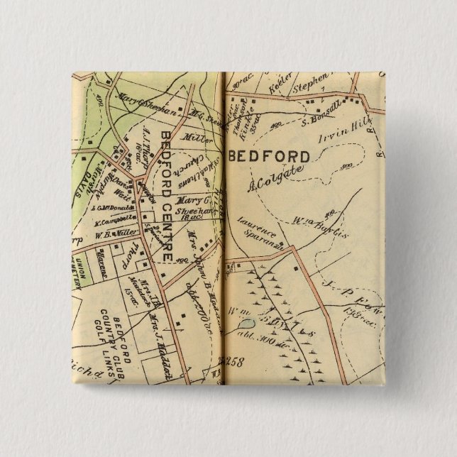 Bedford, New York 2 Pinback Button (Front)