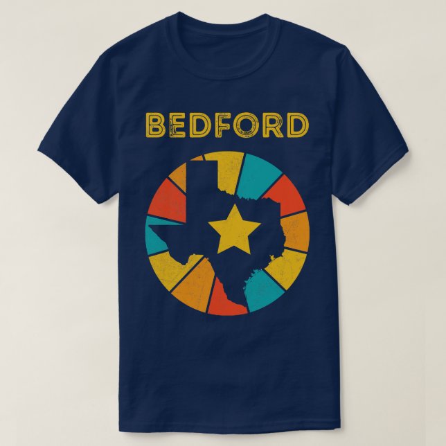 Bedford Texas Vintage Distressed Souvenir T-Shirt (Design Front)