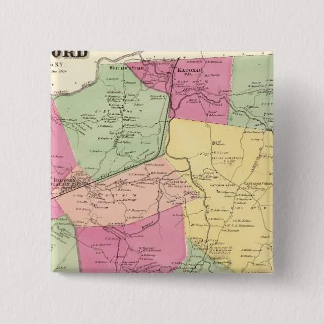 Bedford,Town Pinback Button (Front)