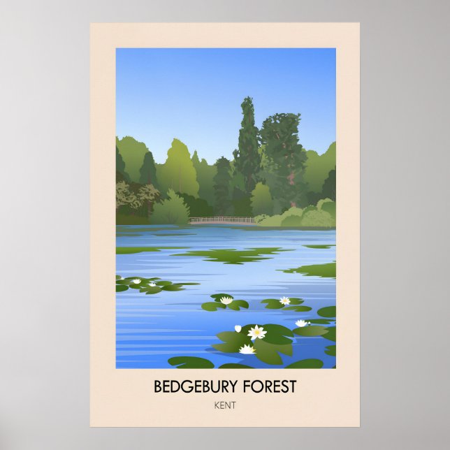 Bedgebury Forest Kent Travel Poster (Front)