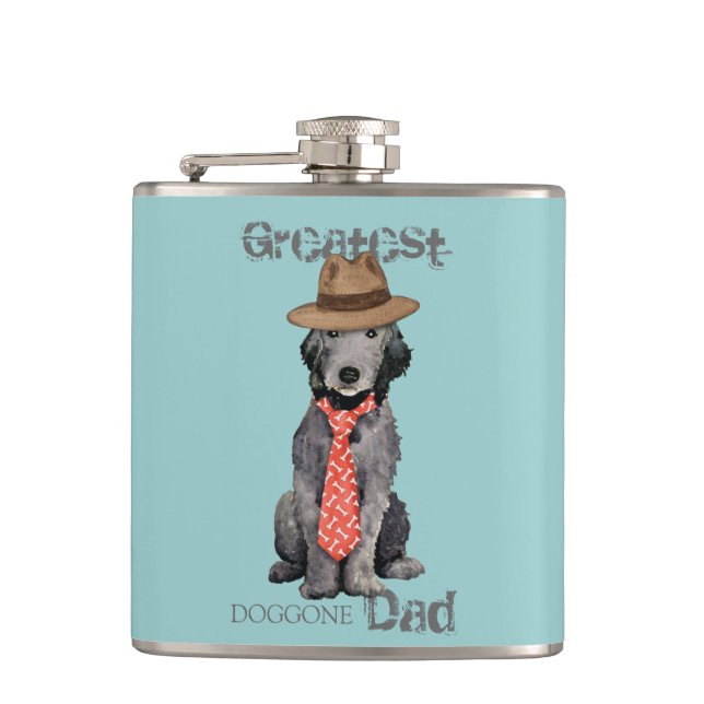 Bedlington Dad Flask (Front)