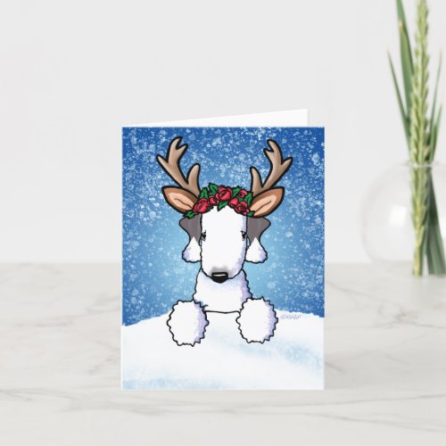 Bedlington Reindeer Holiday Card