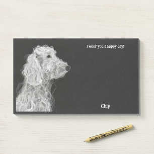 Bedlington Terrier Abstract Art Dog Name Post-it Notes