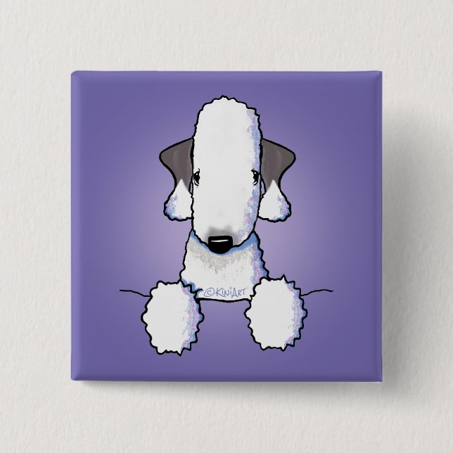 Bedlington Terrier  Button (Front)