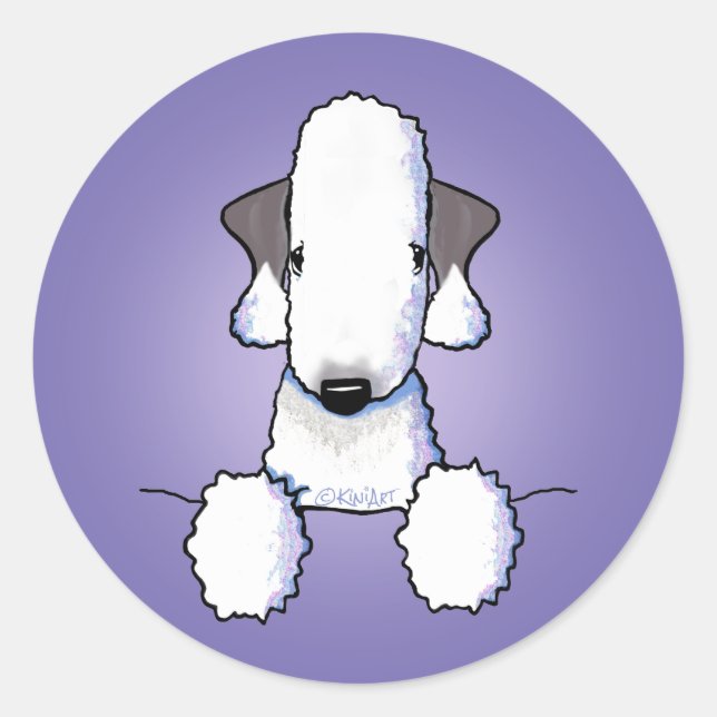 Bedlington Terrier Classic Round Sticker (Front)