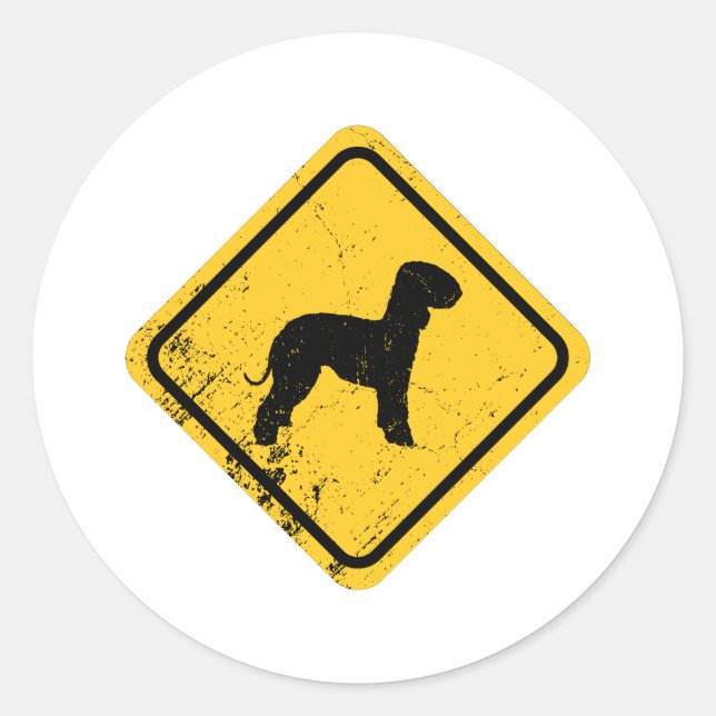 Bedlington Terrier Classic Round Sticker (Front)