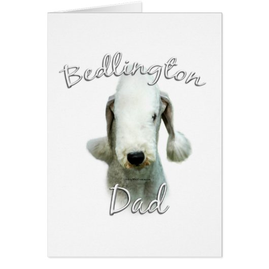 Bedlington Terrier Dad 2 Cards (Front)