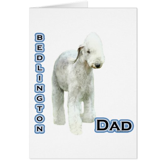 Bedlington Terrier Dad 4 Cards (Front)