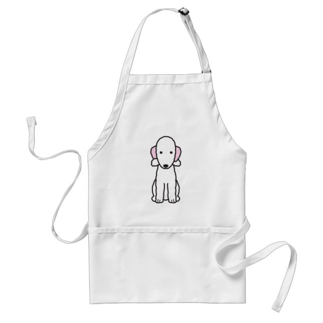 Bedlington Terrier Dog Cartoon Adult Apron (Front)