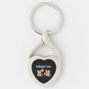 Bedlington Terrier Dog MOM Keychain