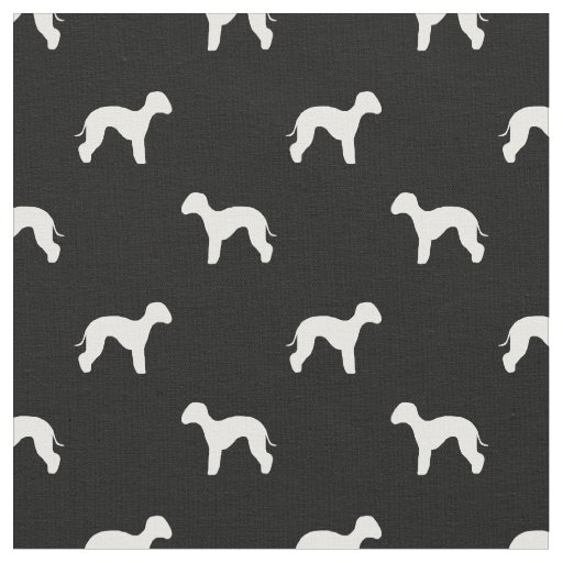 bedlington terrier dog silhouette black fabric