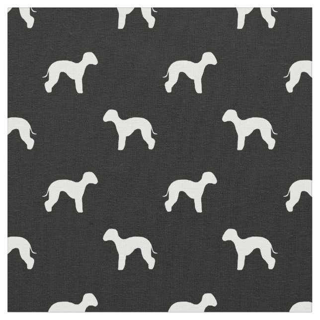 bedlington terrier dog silhouette black fabric (Close Up)