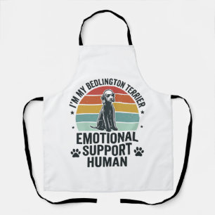 Bedlington Terrier Emotional Support Human Vintage Apron