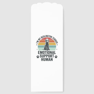 Bedlington Terrier Emotional Support Human Vintage Bookmarks