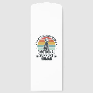 Bedlington Terrier Emotional Support Human Vintage Bookmarks