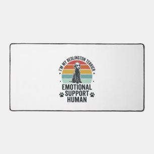 Bedlington Terrier Emotional Support Human Vintage Desk Mat