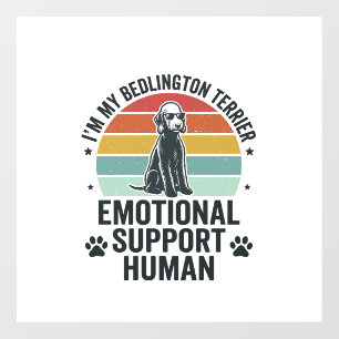Bedlington Terrier Emotional Support Human Vintage Floor Decals