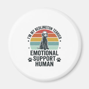 Bedlington Terrier Emotional Support Human Vintage Magnet