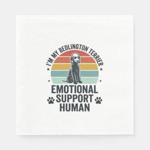 Bedlington Terrier Emotional Support Human Vintage Napkins