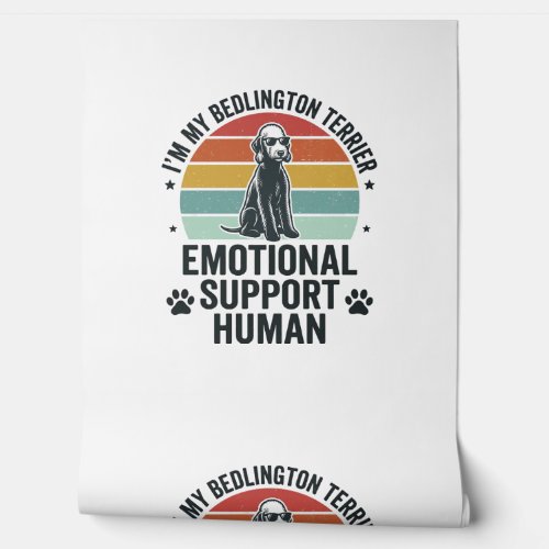 Bedlington Terrier Emotional Support Human Vintage Wallpaper