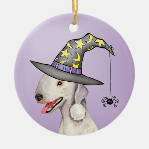 Bedlington Terrier Halloween Ceramic Ornament