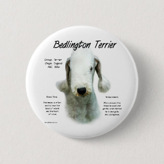 Bedlington Terrier History; All About Bedlingtons Pinback Button