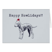 Bedlington Terrier Holiday Card (Front Horizontal)