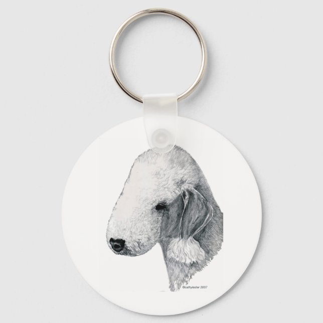 Bedlington Terrier Keychain (Front)