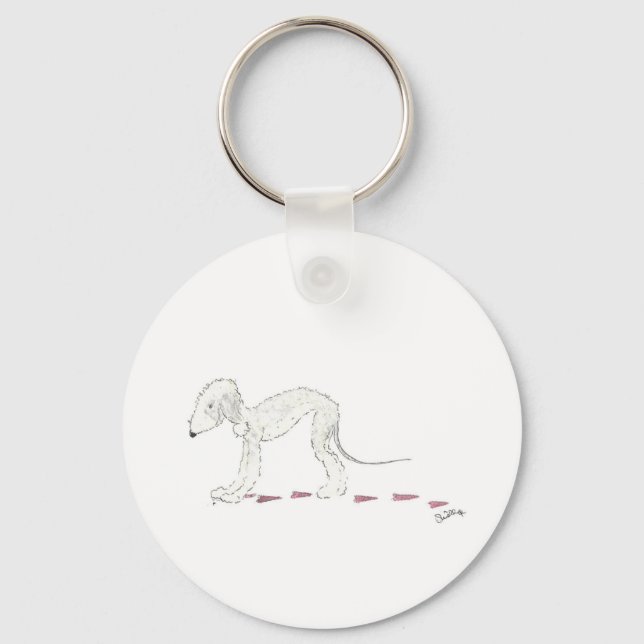 Bedlington Terrier Keyring (Front)