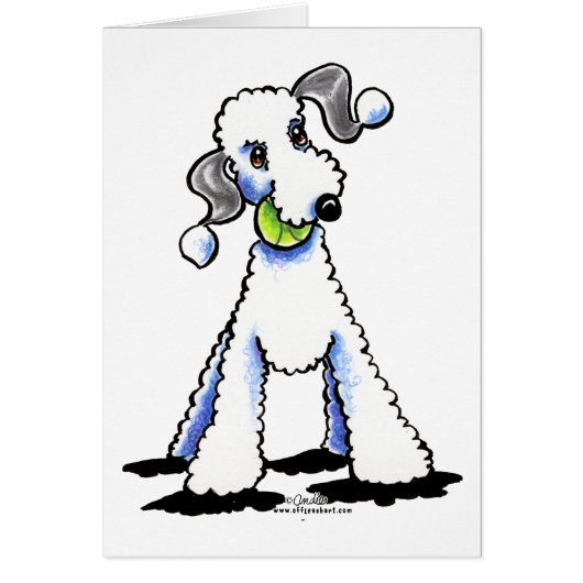 Bedlington Terrier Let's Play Cards (Front)