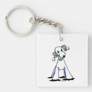 Bedlington Terrier Let's Play Keychain
